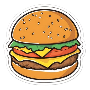 Hamburger or Cheeseburger Fast Food Icon Logo Symbol