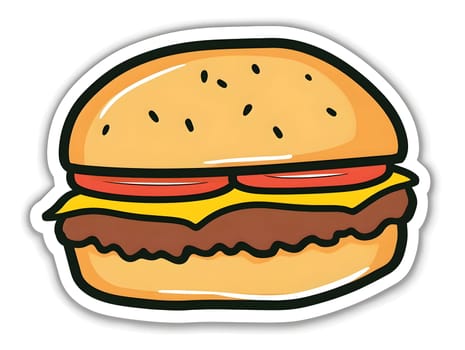 Hamburger or Cheeseburger Fast Food Icon Logo Symbol
