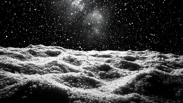 dramatic snowstorm overlay effect on a black background, showcasing swirling snowflakes and gusts of wind. This visual effect creates a cold, wintry atmosphere, perfect for enhancing images with a frosty, stormy feel. The stark contrast between the white snow and black backdrop adds intensity and depth to the scene.