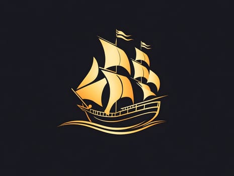 Awesome Sailing Ship Icon Sail Boat Logo Symbol