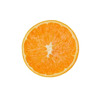 Oranges fruit and piece of orange isolated with on white background