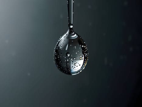 Macro water drop after rain
