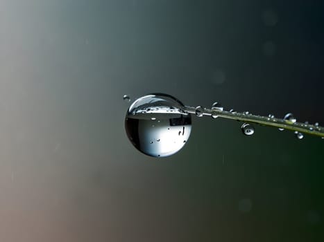 Macro water drop after rain