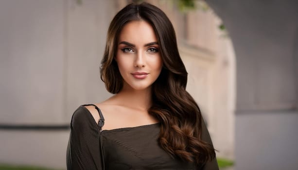 gorgeous young woman portrait, AI generated image