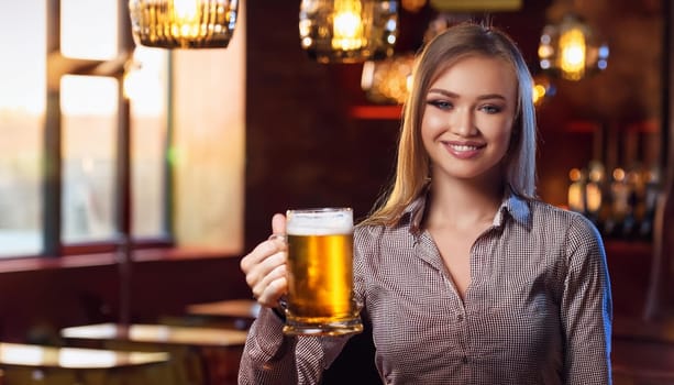 pretty young waitress woman, AI generated image