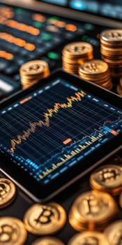 Coin Stack Financial profitability and cost optimization. AI generative.