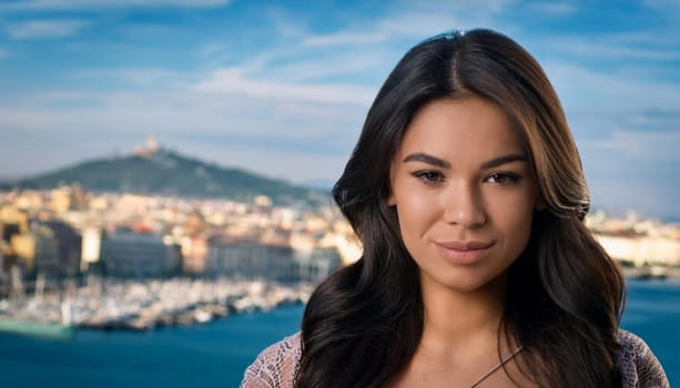 gorgeous young woman portrait, AI generated image