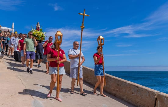 Berlenga island, Portugal: June 22, 2024: Festival in Honor of Saint John the Baptist, in Berlenga island, Peniche. Portugal