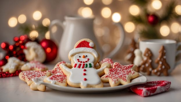 Professionally decorated Christmas sugar cookies featuring intricate holiday-themed designs. These cookies are beautifully hand-iced with royal icing, showcasing festive elements like Christmas trees, snowflakes, reindeer, and Santa. Each cookie is a work of art, crafted to add a delightful and elegant touch to holiday celebrations. Perfect as a treat, a party favor, or a charming gift for friends and family, these cookies are sure to spread holiday cheer with every bite.