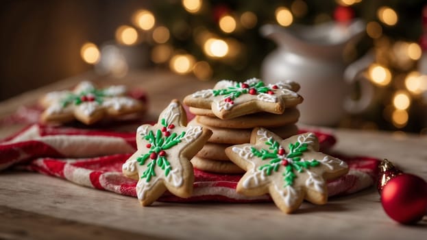 Professionally decorated Christmas sugar cookies featuring intricate holiday-themed designs. These cookies are beautifully hand-iced with royal icing, showcasing festive elements like Christmas trees, snowflakes, reindeer, and Santa. Each cookie is a work of art, crafted to add a delightful and elegant touch to holiday celebrations. Perfect as a treat, a party favor, or a charming gift for friends and family, these cookies are sure to spread holiday cheer with every bite.