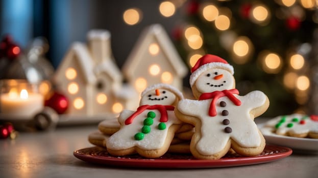 Professionally decorated Christmas sugar cookies featuring intricate holiday-themed designs. These cookies are beautifully hand-iced with royal icing, showcasing festive elements like Christmas trees, snowflakes, reindeer, and Santa. Each cookie is a work of art, crafted to add a delightful and elegant touch to holiday celebrations. Perfect as a treat, a party favor, or a charming gift for friends and family, these cookies are sure to spread holiday cheer with every bite.