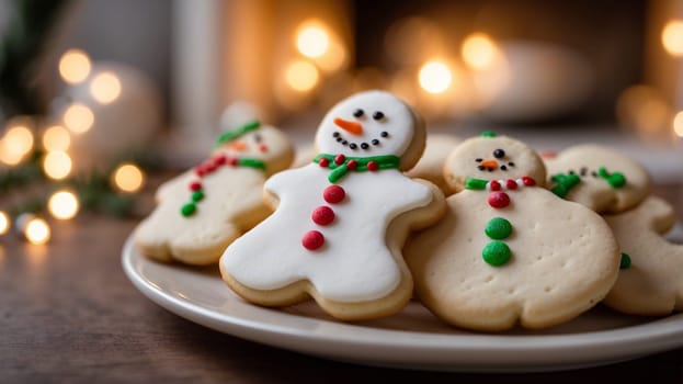 Professionally decorated Christmas sugar cookies featuring intricate holiday-themed designs. These cookies are beautifully hand-iced with royal icing, showcasing festive elements like Christmas trees, snowflakes, reindeer, and Santa. Each cookie is a work of art, crafted to add a delightful and elegant touch to holiday celebrations. Perfect as a treat, a party favor, or a charming gift for friends and family, these cookies are sure to spread holiday cheer with every bite.