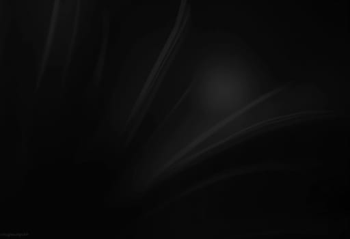 Graceful, swirling curves emerging from a dark backdrop, emphasizing fluidity and a dynamic sense of movement, inviting contemplation. Black background with smooth lines. Generative AI.