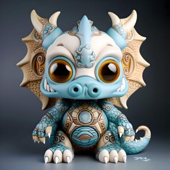 These stock photos feature adorable, vinyl baby dragon figurines designed with vibrant colors and playful details. Each dragon has a cute, chibi-style appearance, characterized by large expressive eyes, small wings, and stylized body patterns, showcasing intricate craftsmanship. The dragons vary in colors such as black, green, blue, and red, with some having glossy finishes and others with subtle texture patterns. These high-quality, collectible figures are set against simple or natural backgrounds, making them perfect for themes related to fantasy, toys, collectibles, or whimsical characters in children's products and creative design projects.