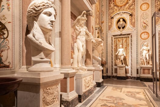 Rome, Italy - 28 December 2023: Galleria Borghese - Borghese Gallery - ancient art museum interior, nobody