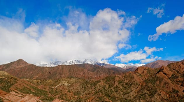 Snow capped Andes mountains near Potrerillos, Argentina.