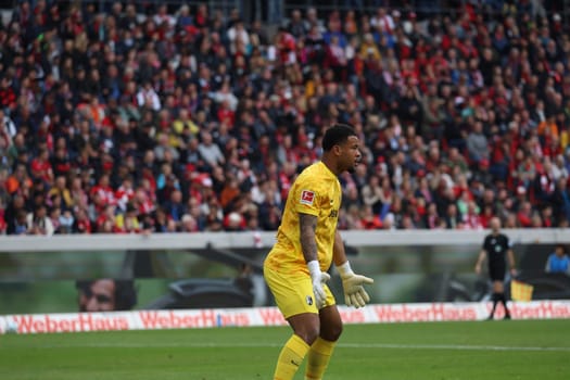 Goalkeeper Noah Atubolu (SC Freiburg) at the match of the 1st FBL: 24-25: 1st FBL: 24-25: 7th Sptg. SC Freiburg - FC Augsburg  DFL REGULATIONS PROHIBIT ANY USE OF PHOTOGRAPHS AS IMAGE SEQUENCES AND/OR QUASI-VIDEONann  Photo: Joachim Hahne/johapress