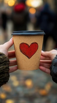 People who show their affection with a small but meaningful gesture, such as a surprise coffee or a handwritten note. AI generative.