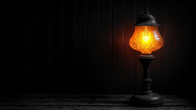 A minimalist image featuring a completely dark black background, illuminated only by a solitary light from a lamp. The striking contrast between light and shadow creates a dramatic and contemplative atmosphere, evoking feelings of solitude, focus, and serenity.