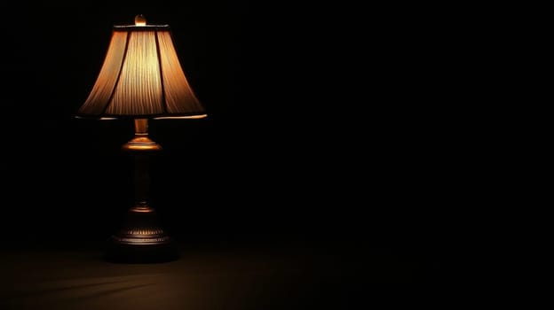 A minimalist image featuring a completely dark black background, illuminated only by a solitary light from a lamp. The striking contrast between light and shadow creates a dramatic and contemplative atmosphere, evoking feelings of solitude, focus, and serenity.