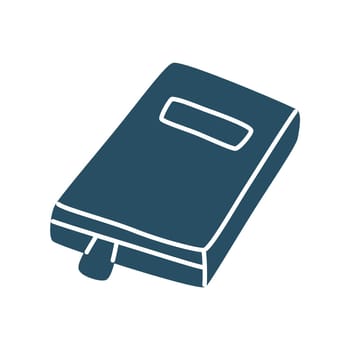 Doodle book icon hand drawn in a modern minimalistic style. Knowledge and education symbol isolated on white background. Vector illustration
