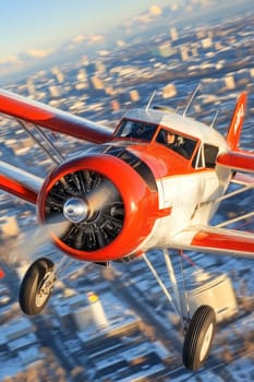 Aviation and pilots in the 1920s and 1930s. AI generative.