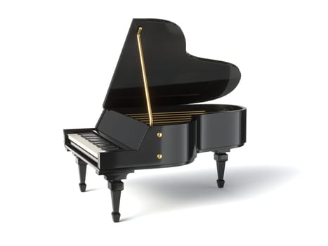 Piano toy 3D rendering illustration isolated on white background