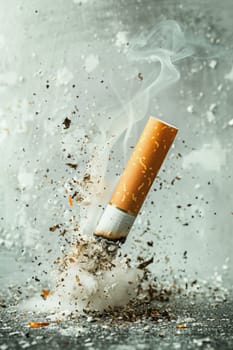 Anti-smoking campaign. AI generative.