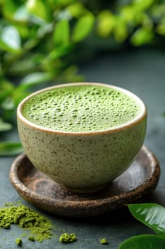 prepare matcha tea . AI generative.