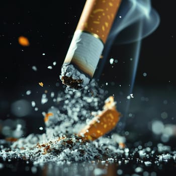 Anti-smoking campaign. AI generative.