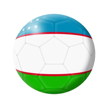 An Uzbekistan soccer ball football illustration isolated on white with clipping path