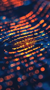Fingerprint macro scanning representing technology security identification, AI Generated