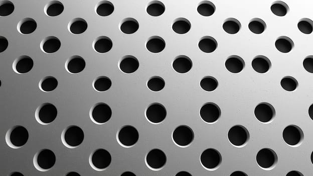 A simple and elegant design featuring a white quotation mark centered within a field of black dots. The minimalistic layout utilizes whitespace and negative space to emphasize the quote, creating a clean and modern aesthetic.