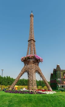 UAE, DUBAI - DECEMBER 30: dubai miracle garden with over million flowers on a sunny day December 30, 2014