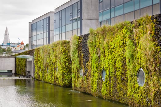 ICELAND, REYKJAVIK - AUGUST 20, 2012: the modern building of the City hall in Reykjavik