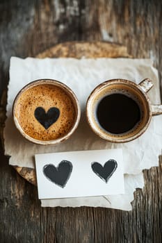People who show their affection with a small but meaningful gesture, such as a surprise coffee or a handwritten note. AI generative.