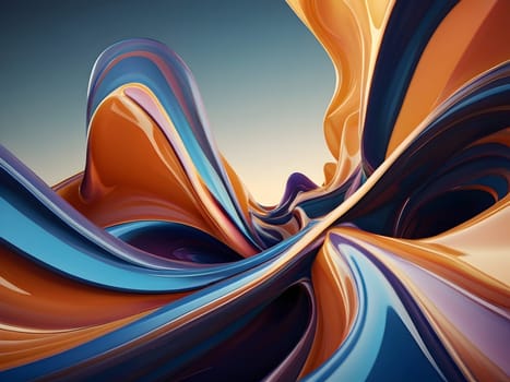 Abstract art of fluid shape