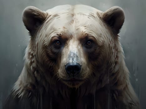Abstract portrait of beautiful bear