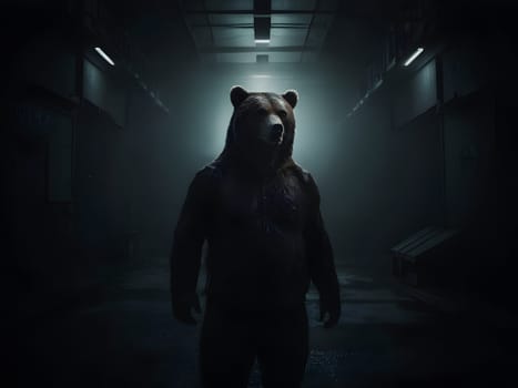 Abstract portrait of beautiful bear