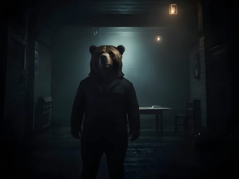 Abstract portrait of beautiful bear