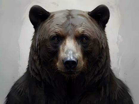 Abstract portrait of beautiful bear