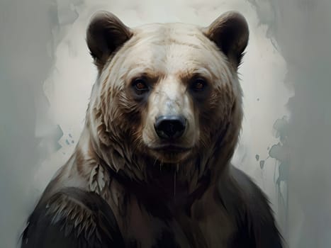 Abstract portrait of beautiful bear