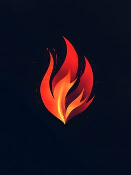 Red / Orange Fire Heat Flame Burn Burning Logo Symbol