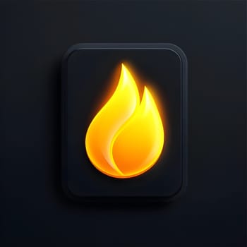 Cool Yellow Fire Flame Burn Burning Icon Logo
