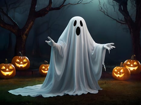 Funny and cute Halloween ghost