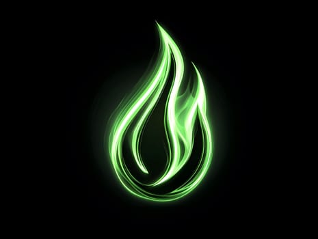 Green Fire Energy Flame Burn Burning Logo Symbol