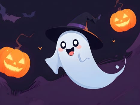 Funny and cute Halloween ghost
