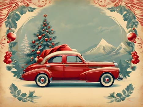 Vintage retro design for Christmas