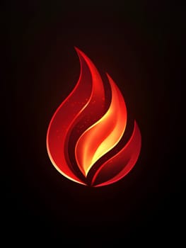 Red / Orange Fire Heat Flame Burn Burning Logo Symbol