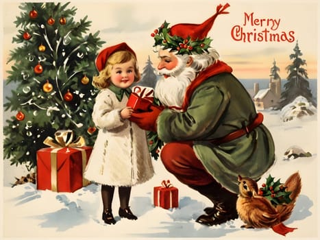 Vintage retro design for Christmas